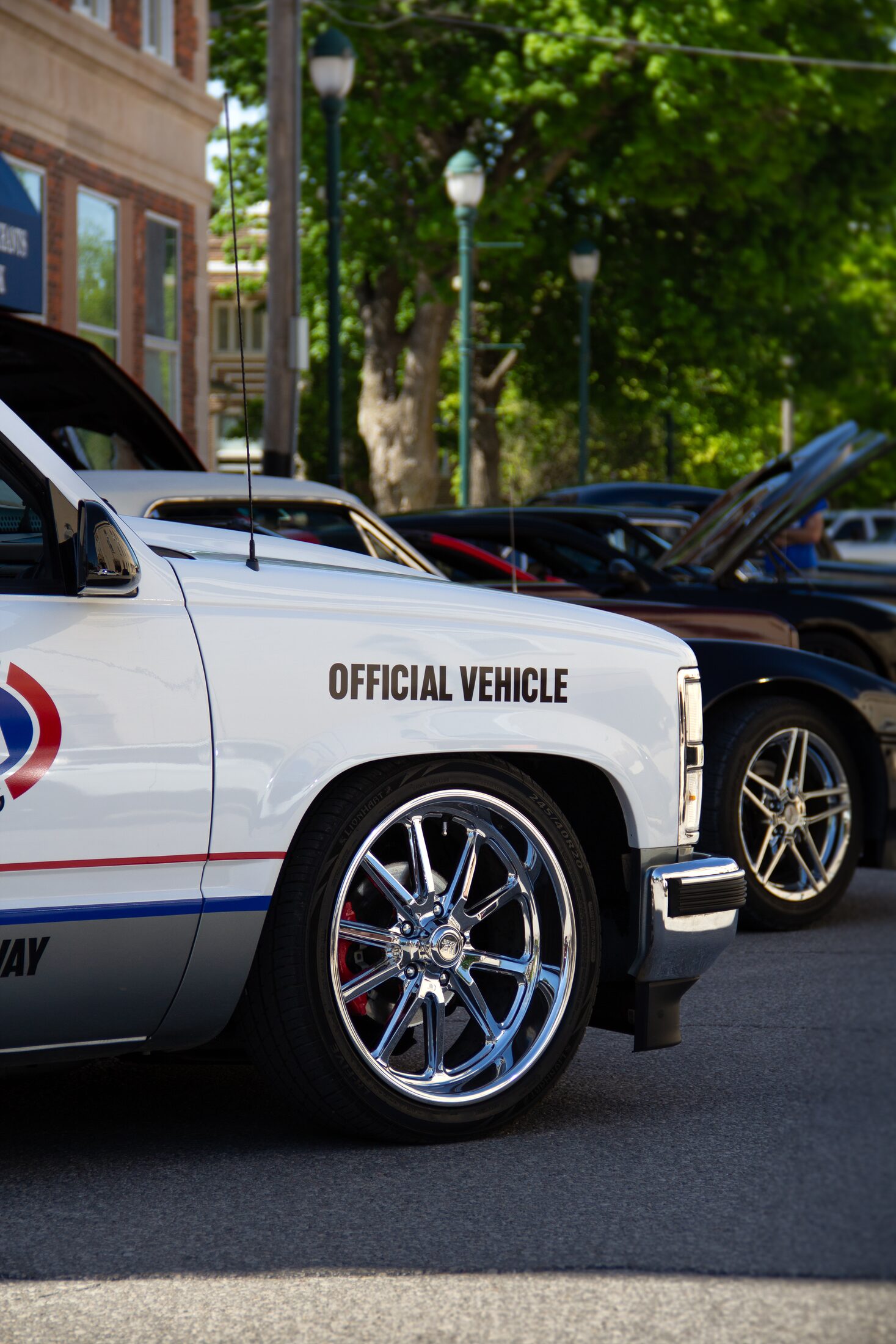 Classic official vehicle at a car show